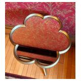 Gold Colored Alyssa Brand Accent Flower Shaped Accent Table