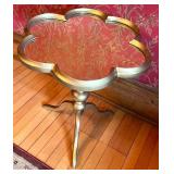 Gold Colored Alyssa Brand Accent Flower Shaped Accent Table
