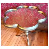 Gold Colored Alyssa Brand Accent Flower Shaped Accent Table