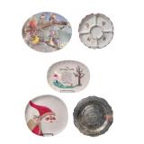 Serving Platters & Bird Lazy Susan