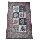 Pair of Area Rugs with Leaf Pattern