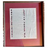 Framed Vintage Original Crate Advertisement Wooden Fruit Box Apple Label & Framed List of Apple Varieties