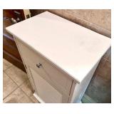 Small White Bathroom Storage Cabinet