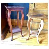 Duo of Small Wood Tables