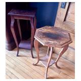 Duo of Small Wood Tables