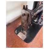 Antique Treadle Standard Brand Sewing Machine with Cast Base & Carved Drawers