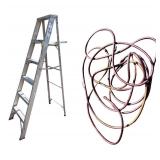 6 ft Aluminum Ladder & Garden Hose