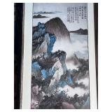 Trio of Hand Painted Chinese Porcelain Plaques of Landscape Scenes