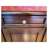 Slim Solid Dark Wood Sideboard Buffet