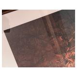 Large Non Objective Monotype Framed Print 