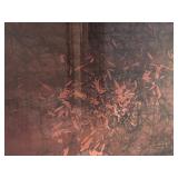 Large Non Objective Monotype Framed Print 