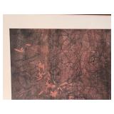 Large Non Objective Monotype Framed Print 