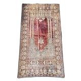 Antique Prayer Rug in Earthy Color Tones