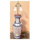 Famille Rose Chinese Porcelain Vase Converted Lamp