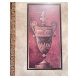 Pair of Framed Vintage Vase Prints