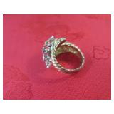 (CNTR) Vintage 18K Gold Plated Ring...