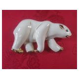(CNTR) Vintage Enamel Polar Bear Br...