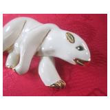 (CNTR) Vintage Enamel Polar Bear Br...