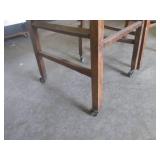 (BR1) 2 Vintage Wood Chairs 1 on Wh...