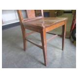 (BR1) 2 Vintage Wood Chairs 1 on Wh...