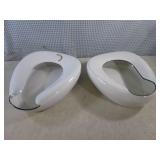 (A-2) 2 Vintage Porcelain Enamel Be...