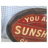 (EC1) Metal Wall Decor Sign "You Ar...