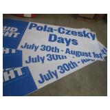 (H-1) 3 Large Bud Light Banners wit...
