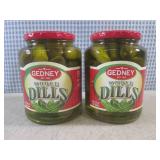 (C-3) 2 Jars of Gedney Whole Dills ...
