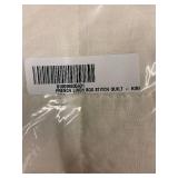 King Size French Linen Box Stitch Quilt - Damaged