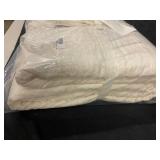 King Size French Linen Box Stitch Quilt - Damaged