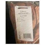 100% French Linen Duvet Cover in Terracotta - King/Cal King