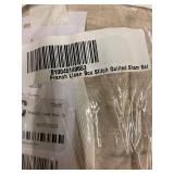 French Linen Box Stitch Quilted Sham Set - Full/Queen - Used