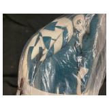 King Size Off-Brand Linen Quilt Set with Shams and Skirt