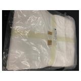 Full Size 100% French Linen Bed Skirt in White