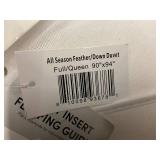 All Season Feather/Down Duvet, Full/Queen 90"x94"