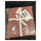 Unopened Queen Size Linen Quilt in Terracotta