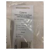 King Size French Linen Quilt with Stains