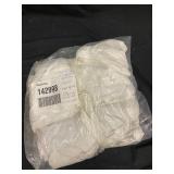 French Linen Twin Bed Skirt with Blue Stains