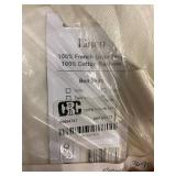 French Linen Twin Bed Skirt with Blue Stains