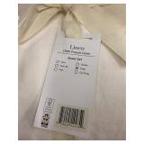 King Size Linen Sheet Set in Ivory Color