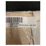 100% French Linen Euro Sham - 26" X 26" Putty Heather