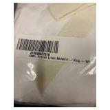 French Linen Bedskirt - King Size, White