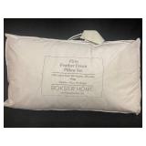 Firm Feather Down Pillow Set with 100% Cotton Shell