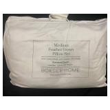 Medium Feather Down Pillow Set in Queen Size - 2 Pillows