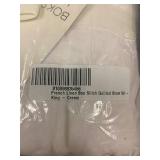 French Linen Box Stitch Quilted Sham Set - King - Cream