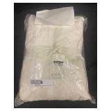 Used 100% French Linen Window Curtain Set - Cream, 50" W x 108" L