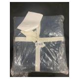 Damaged King/Cal King Duvet Cover Set in Navy Blue