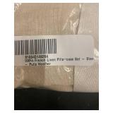 Unopened 100% French Linen Standard Pillowcase Set - Putty Heather