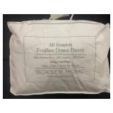 King/Cal King All Season Feather Down Duvet by Bokser Home