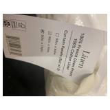 Set of 2 Linen Curtain Panels with Cotton Liner, 50in x 108in